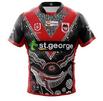 St George Dragons NRL Mens Indigenous Jersey SIZE S SALE