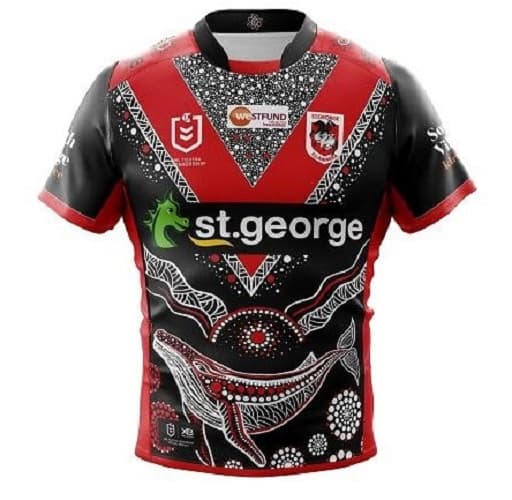 St George Dragons NRL Mens Indigenous Jersey SIZE S SALE
