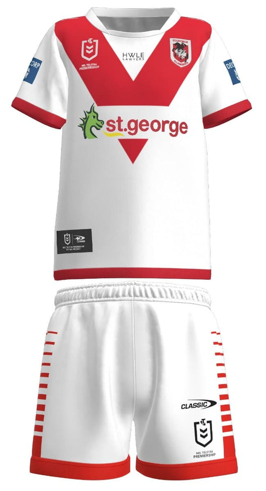 St George Dragons 2023 NRL Toddler Home Jersey + Shorts