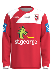 St George Dragons 2023 NRL Mens Red Long Sleeve Training Shirt