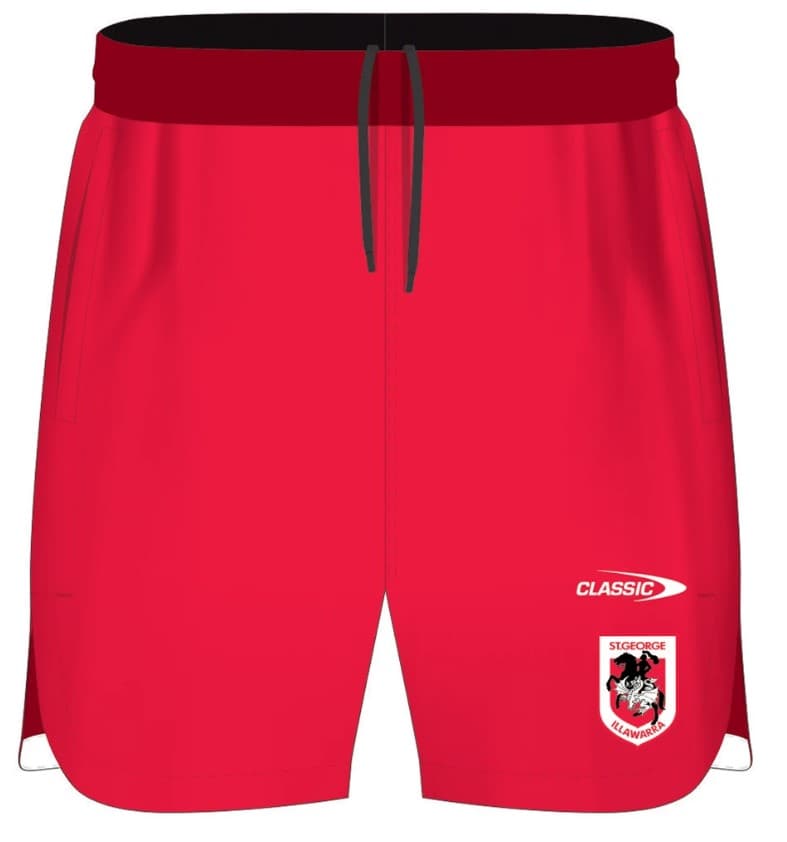 St George Dragons NRL Mens Red Training Shorts