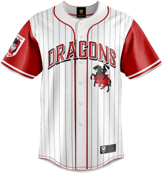 St George Dragons NRL Mens Slugger Baseball Shirt