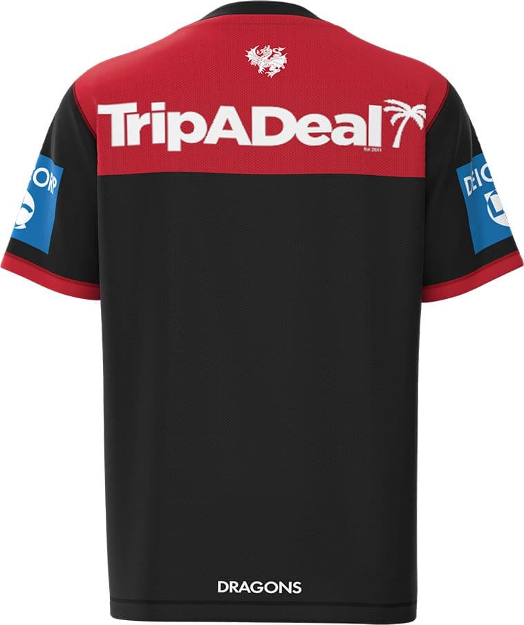 St George Dragons 2023 NRL Mens Black Training Shirt