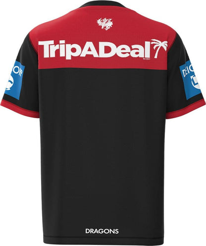 St George Dragons 2023 NRL Mens Black Training Shirt