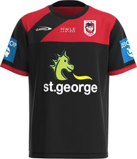 St George Dragons 2023 NRL Mens Black Training Shirt