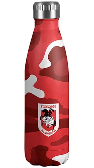 St George Dragons NRL 500ml Steel Wrap Bottle