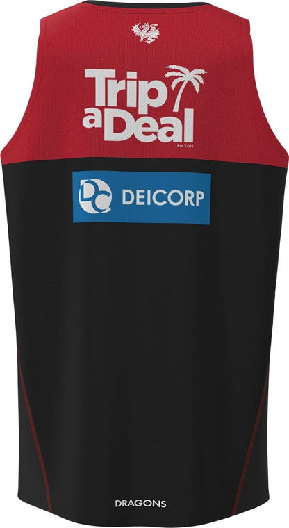 St George Dragons 2023 NRL Mens Black Training Singlet