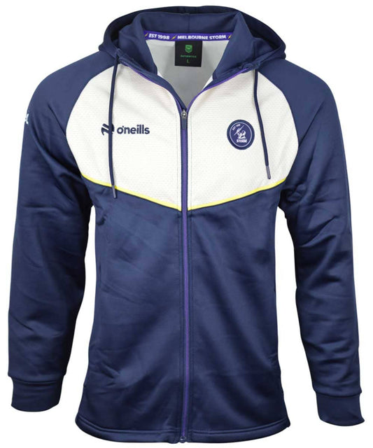 Melbourne Storm 2025 NRL Ladies Tech Fleece Full Zip Hoodie
