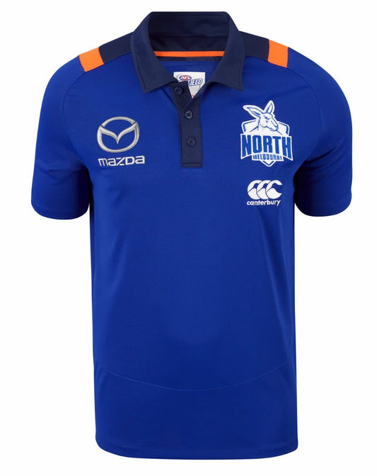 North Melbourne Kangaroos AFL Mens Media Polo Shirt