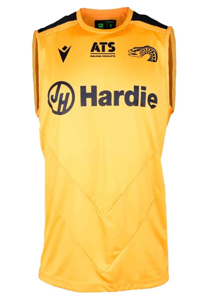 Parramatta Eels 2025 NRL Mens Yellow Training Singlet