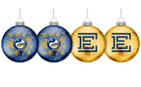 Parramatta Eels NRL Christmas Glitter Baubles (set of 4)