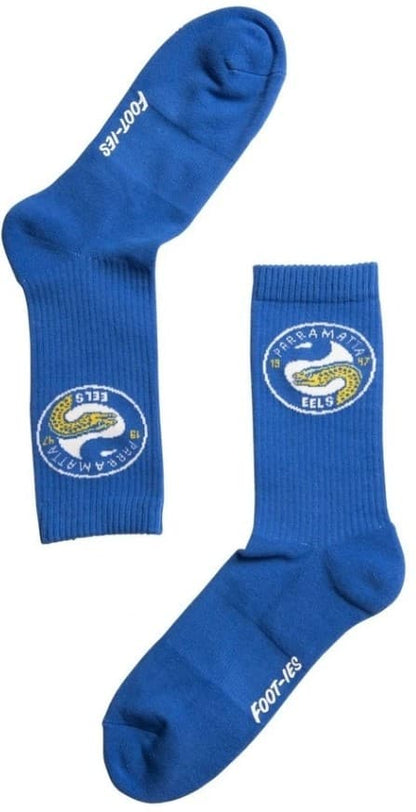 Parramatta Eels NRL Mens Sport Crew Socks 2 Pack