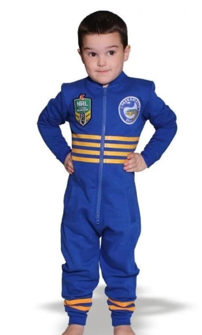 Parramatta Eels NRL Kids Youth Footysuit Size 6 & 8