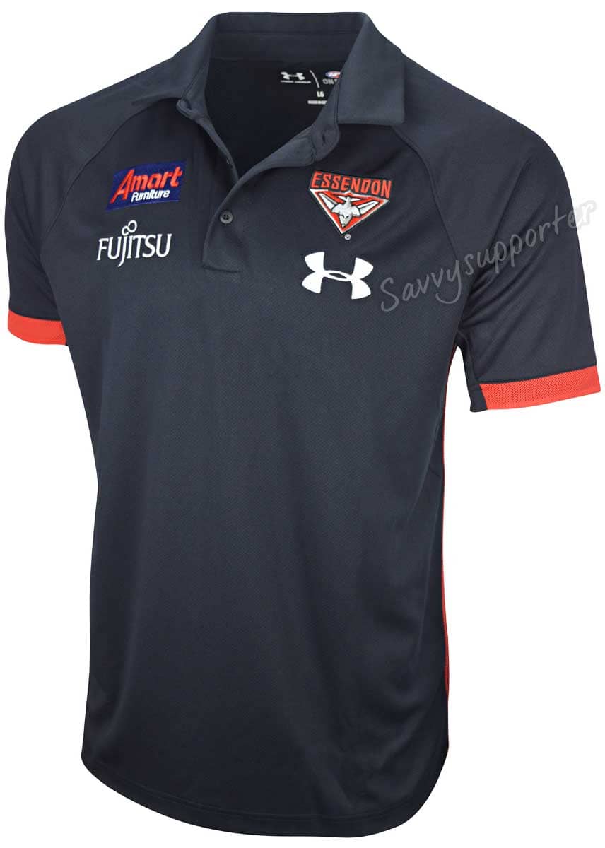 Essendon Bombers AFL Mens Media Polo Shirt