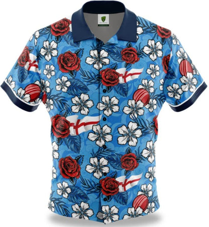 England Cricket 'Rosey' Mens Hawaiian Shirt