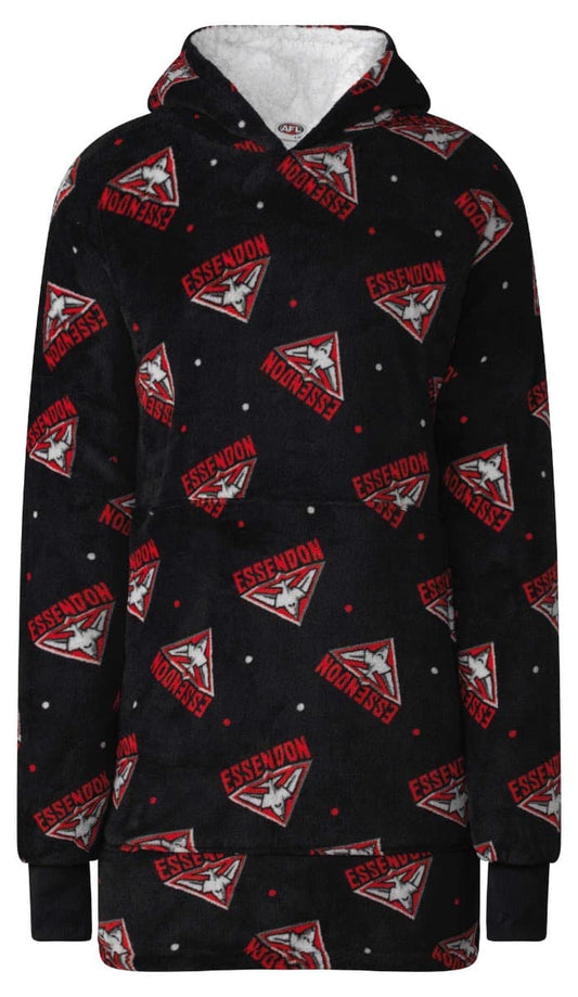 Essendon Bomber AFL Adults Oversized Flanket Hoody