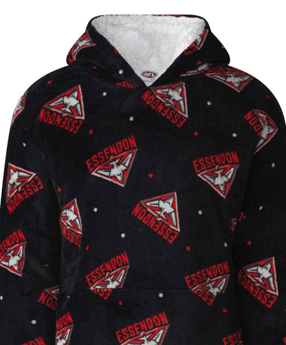 Essendon Bomber AFL Adults Oversized Flanket Hoody