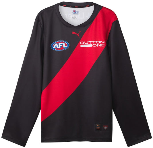 Essendon Bombers 2026 AFL Mens Long Sleeve Home Guernsey