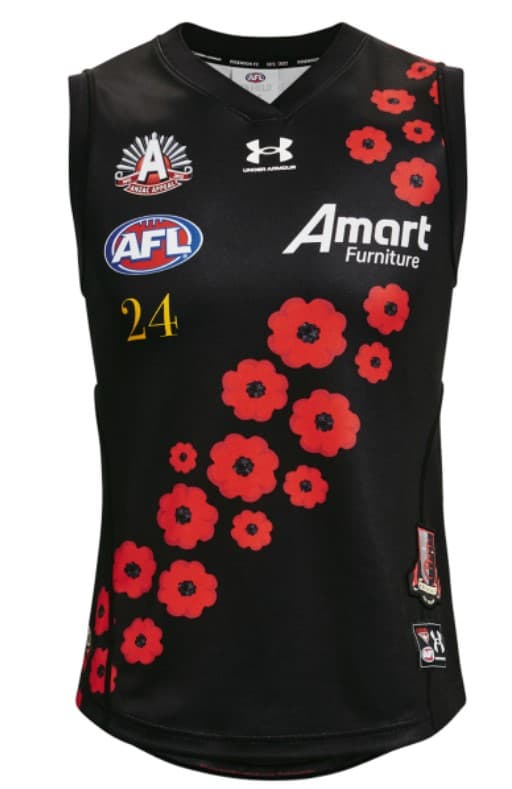 Essendon Bombers AFL Mens Anzac Guernsey