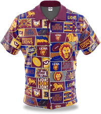 Brisbane Lions AFL Mens Pop Art Shirt