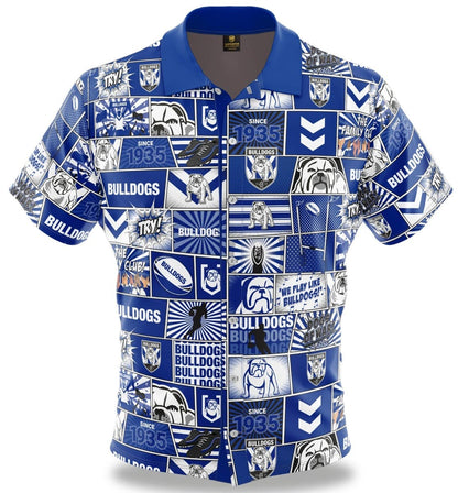 Canterbury Bulldogs NRL 'Fanatic' Pop Art Shirt Sizes S-5XL BNWT