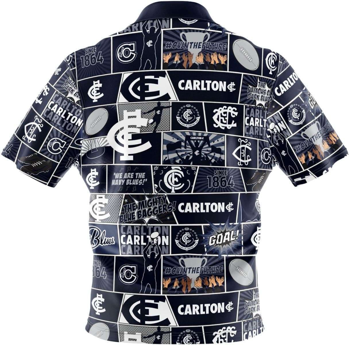Carlton Blues AFL Mens Pop Art Shirt
