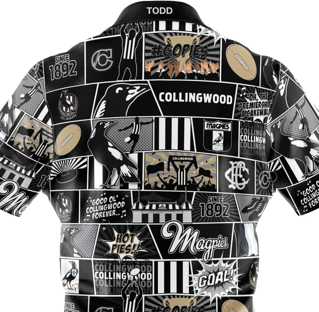 Collingwood Magpies AFL Mens Pop Art Shirt