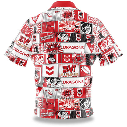 St George Dragons NRL Mens 'Fanatic' Pop Art Shirt