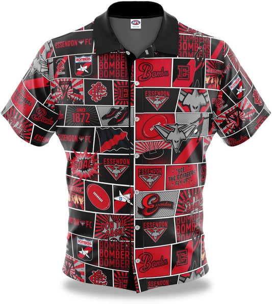 Essendon Bombers AFL Mens Pop Art Shirt