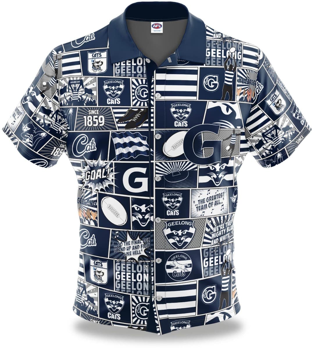 Geelong Cats AFL Mens Pop Art Shirt