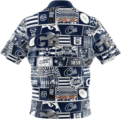 Geelong Cats AFL Mens Pop Art Shirt