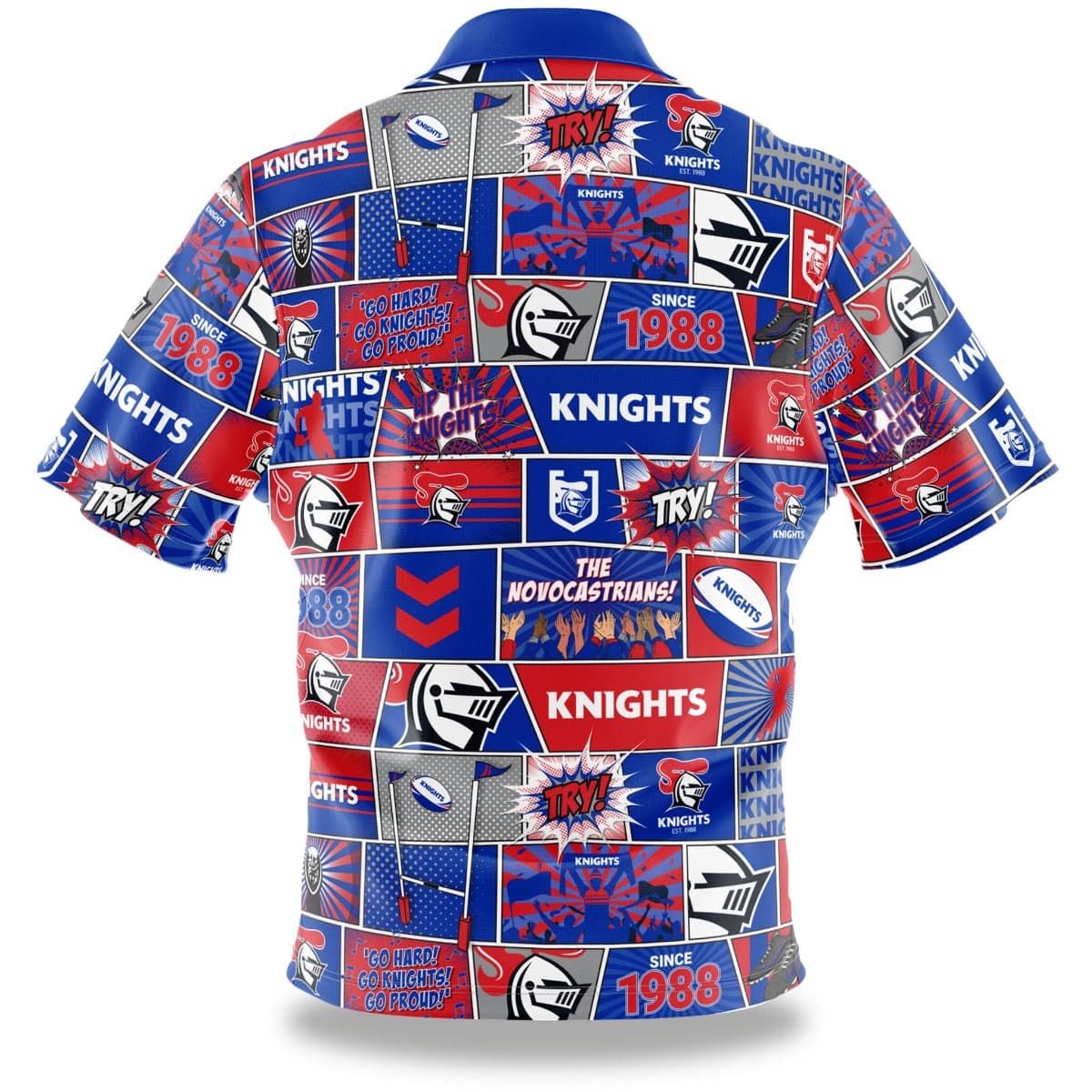Newcastle Knights NRL Mens 'Fanatic' Pop Art Shirt