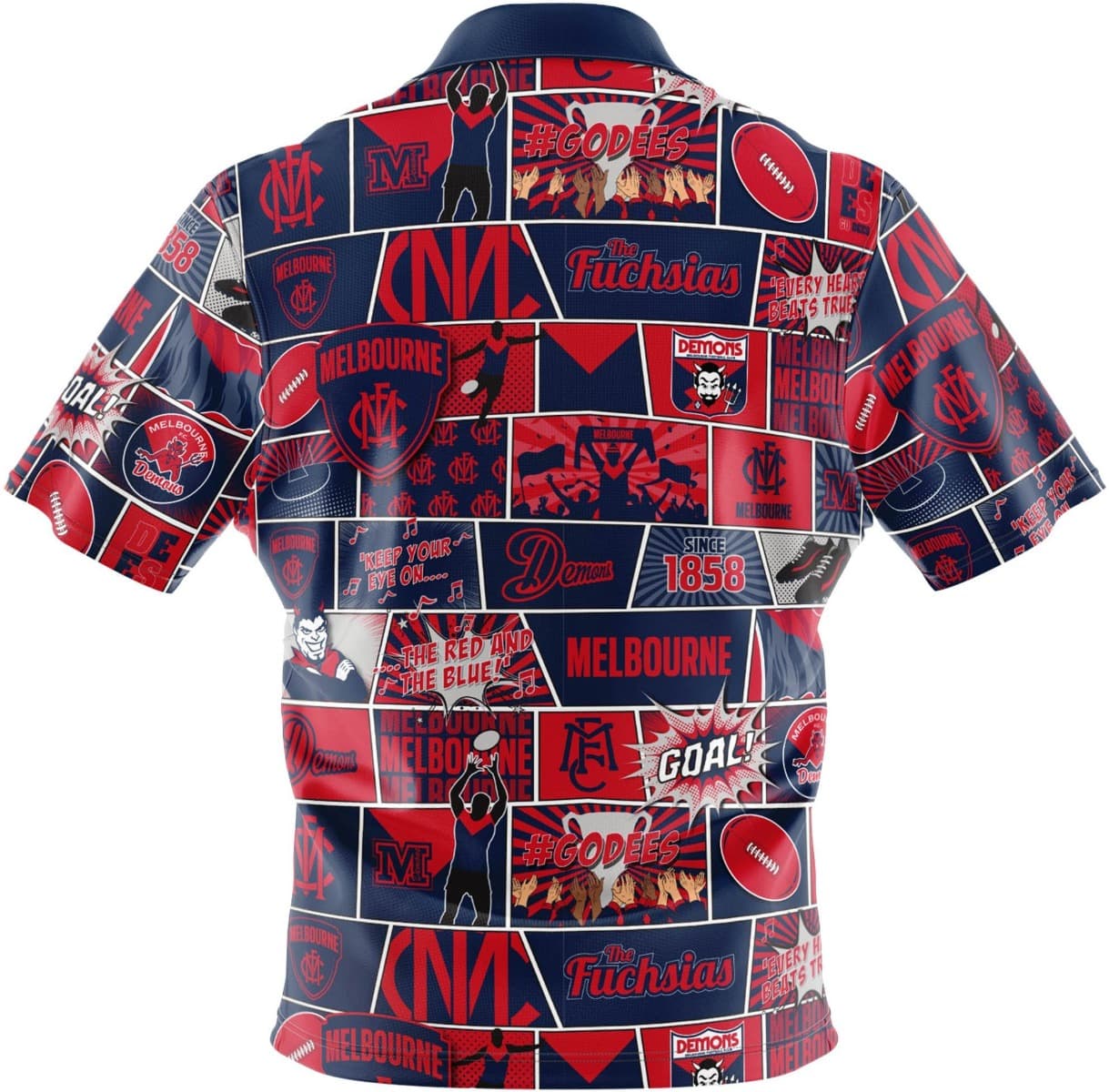 Melbourne Demons AFL Mens Pop Art Shirt