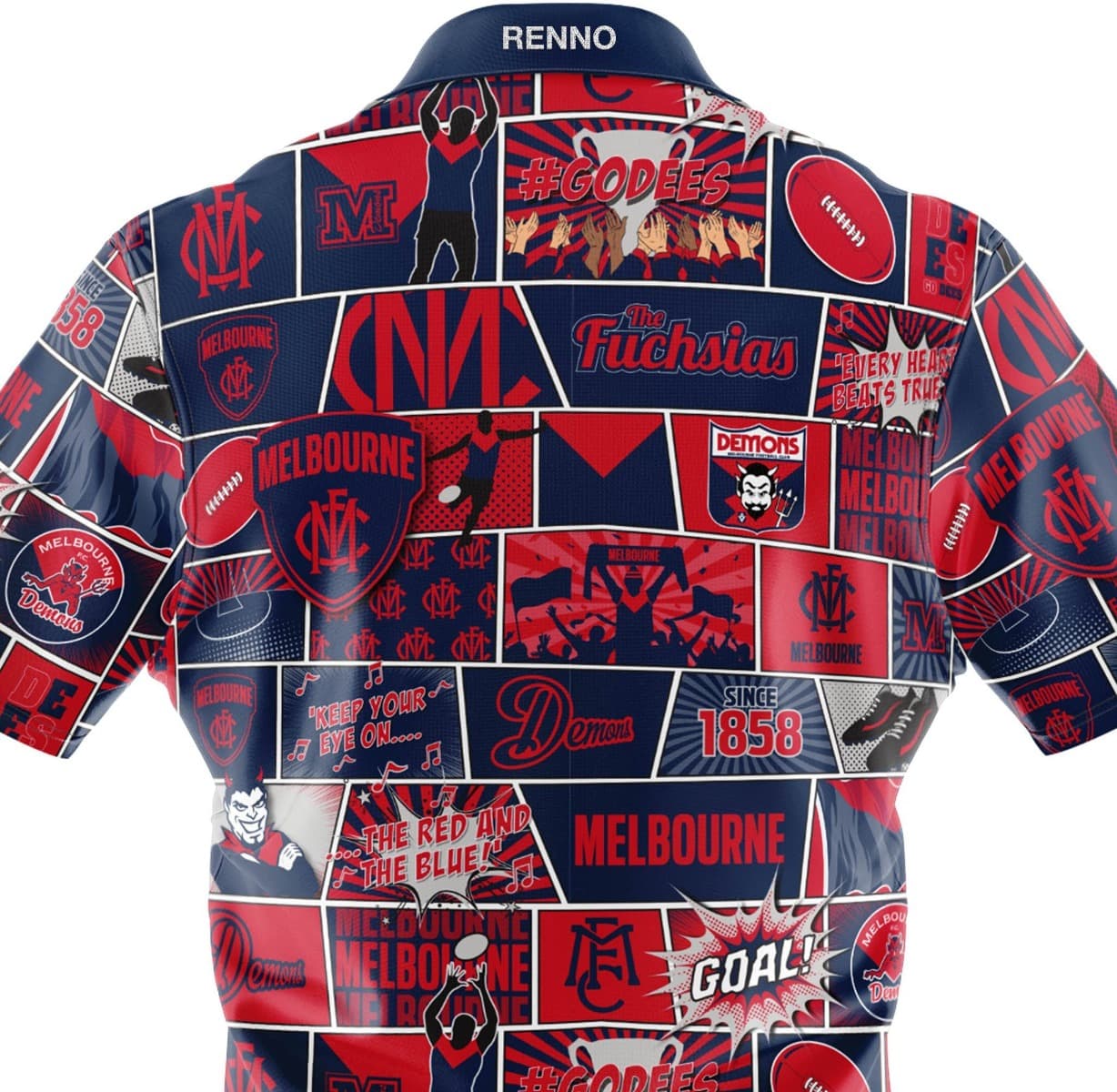 Melbourne Demons AFL Mens Pop Art Shirt