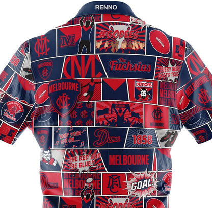 Melbourne Demons AFL Mens Pop Art Shirt