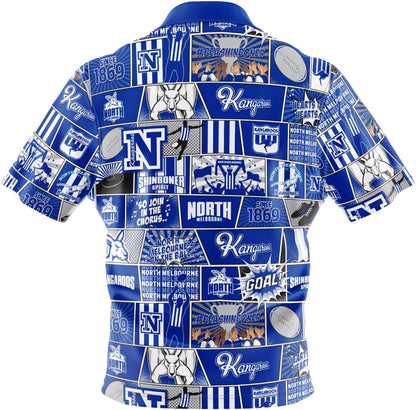 North Melbourne Kangaroos AFL Mens Pop Art Shirt