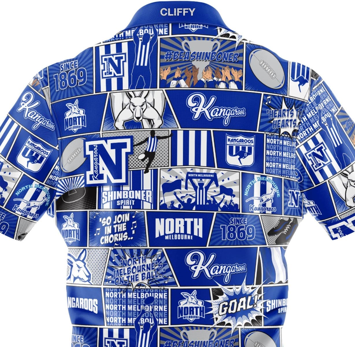 North Melbourne Kangaroos AFL Mens Pop Art Shirt