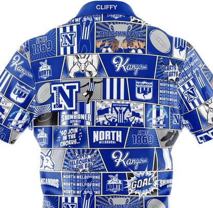 North Melbourne Kangaroos AFL Mens Pop Art Shirt