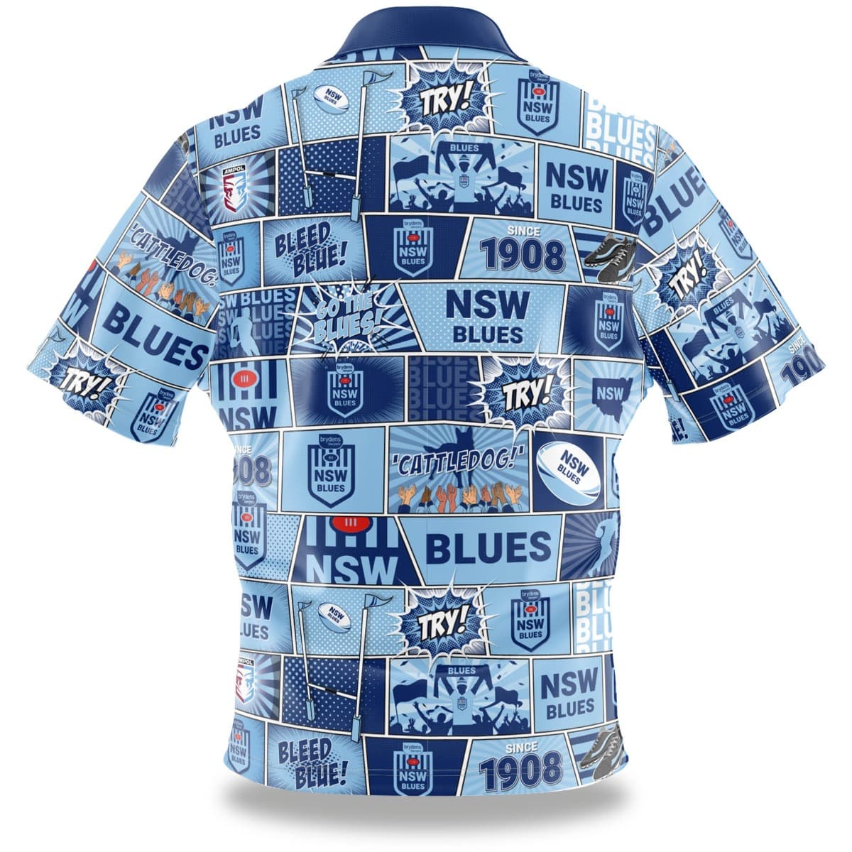 NSW Blues NRL Mens Pop Art Shirt