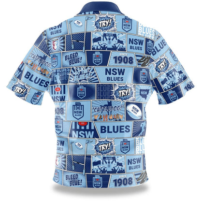 NSW Blues NRL Mens Pop Art Shirt