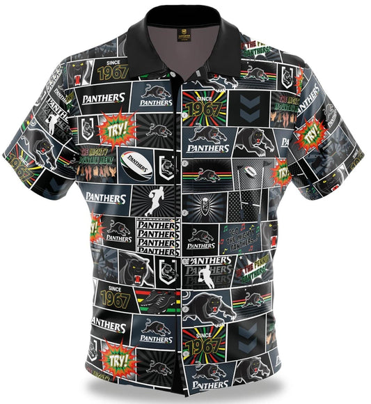 Penrith Panthers NRL Mens 'Fanatic' Pop Art Shirt