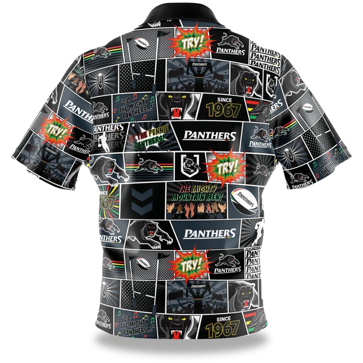Penrith Panthers NRL Mens 'Fanatic' Pop Art Shirt