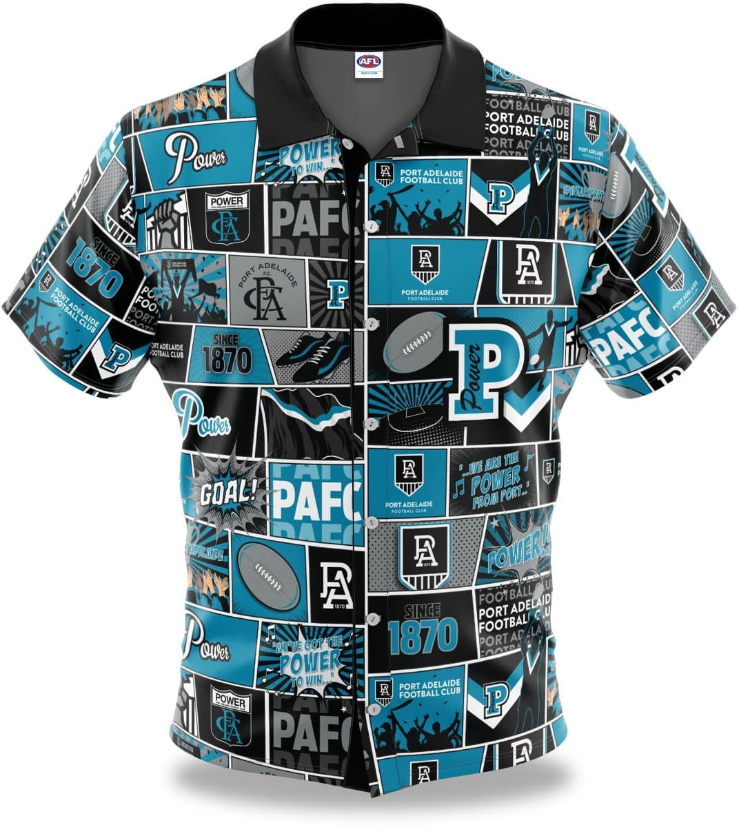 Port Adelaide Power AFL Mens Pop Art Shirt
