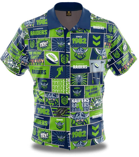 Canberra Raiders NRL Mens 'Fanatic' Pop Art Shirt
