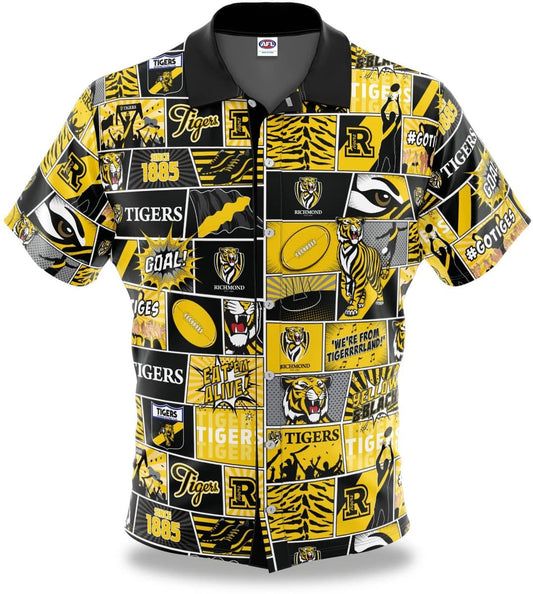 Richmond Tigers AFL Mens Pop Art Shirt