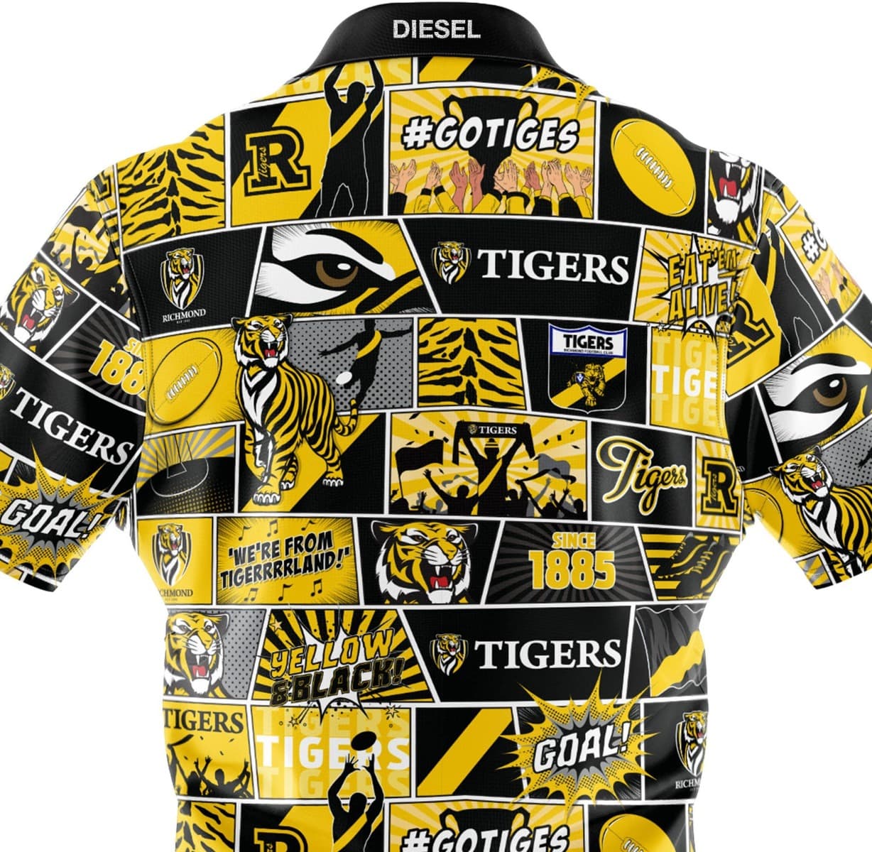 Richmond Tigers AFL Mens Pop Art Shirt
