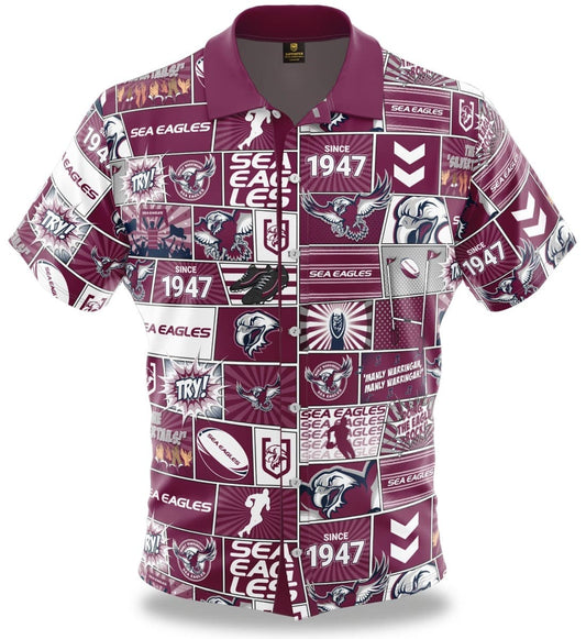 Manly Sea Eagles NRL Mens Pop Art Shirt