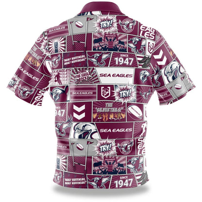 Manly Sea Eagles NRL Mens Pop Art Shirt