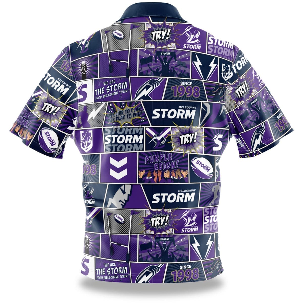 Melbourne Storm NRL Mens 'Fanatic' Pop Art Shirt