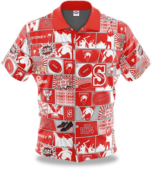 Sydney Swans AFL Mens Pop Art Shirt